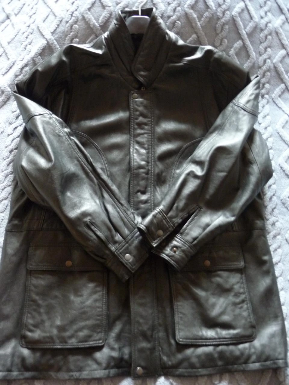 3/4 length leather jacket/blouson – photo 14